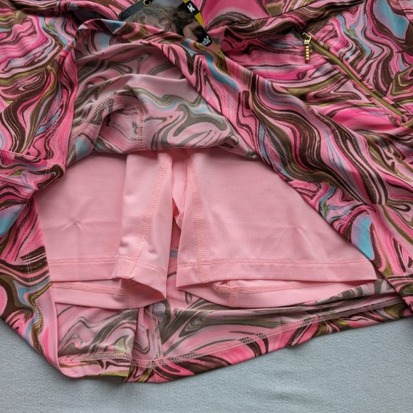 Women's Jamie‎ Sadock 17.5" Pull On Golf Skort Size 14 Whirl Marbled Angel NEW - Picture 7 of 9